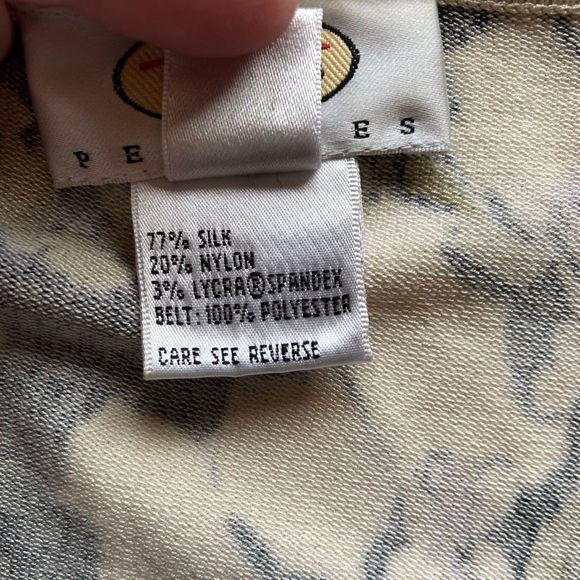 Talbots classic beautiful colorful floral button up cardigan, 77% Silk, size SP - Picture 5 of 5